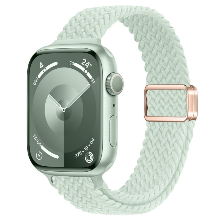 For Apple Watch Series 7 45mm Slim Magnetic Buckle Nylon Braided Watch Band(Light Mint) - free shipping - PMc TechLife - Order now!