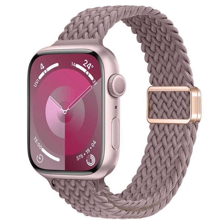 For Apple Watch SE 40mm Slim Magnetic Buckle Nylon Braided Watch Band(Smoke Purple) - free shipping - PMc TechLife - Order now!