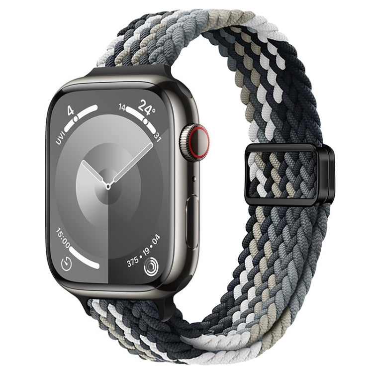 For Apple Watch Series 6 44mm Slim Magnetic Buckle Nylon Braided Watch Band(Dark Chocolate) - free shipping - PMc TechLife - Order now!