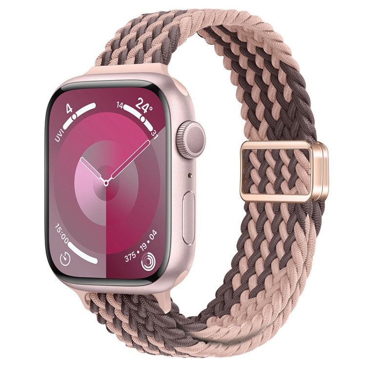 For Apple Watch Series 5 44mm Slim Magnetic Buckle Nylon Braided Watch Band(Smoky Violet) - free shipping - PMc TechLife - Order now!