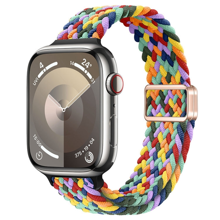 For Apple Watch Series 5 40mm Slim Magnetic Buckle Nylon Braided Watch Band(W Pattern Colorful) - free shipping - PMc TechLife - Order now!
