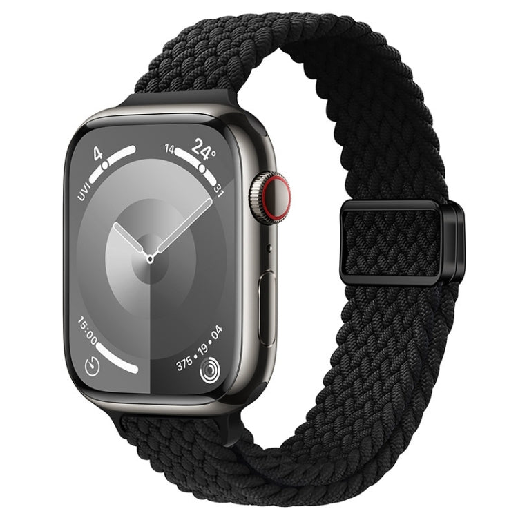 For Apple Watch Series 4 40mm Slim Magnetic Buckle Nylon Braided Watch Band(Black) - free shipping - PMc TechLife - Order now!
