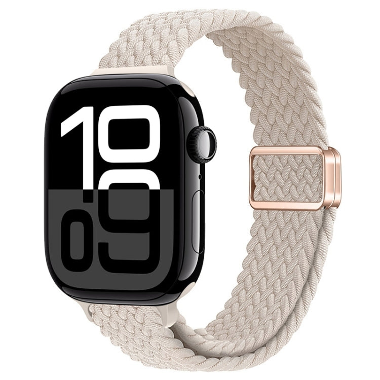 For Apple Watch Series 10 42mm Slim Magnetic Buckle Nylon Braided Watch Band(Starlight) - free shipping - PMc TechLife - Order now!