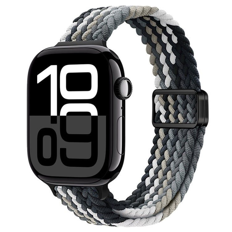 For Apple Watch Series 10 46mm Slim Magnetic Buckle Nylon Braided Watch Band(Dark Chocolate) - free shipping - PMc TechLife - Order now!