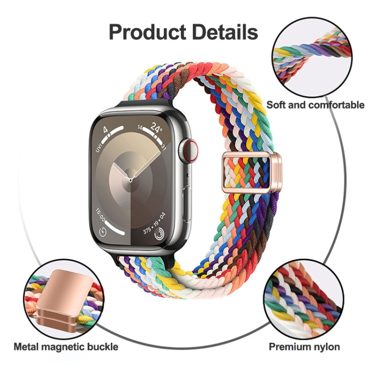 For Apple Watch Series 8 45mm Slim Magnetic Buckle Nylon Braided Watch Band(Dark Chocolate) - free shipping - PMc TechLife - Order now!