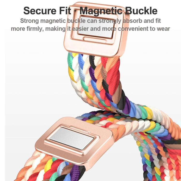 For Apple Watch SE 2022 44mm Slim Magnetic Buckle Nylon Braided Watch Band(Smoke Purple) - free shipping - PMc TechLife - Order now!