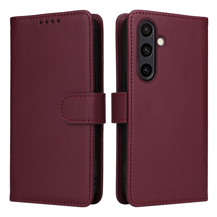 For Samsung Galaxy S24 FE 5G BETOPNICE BN-005 2 in 1 Detachable Imitate Genuine Leather Phone Case(Wine Red) - Galaxy S24 FE 5G Cases by BETOPNICE | Online Shopping South Africa | PMC Jewellery | Buy Now Pay Later Mobicred