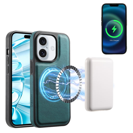 For iPhone 16 Plus Denior A13 Skin Feel MagSafe Phone Case(Blue) - iPhone 16 Plus Cases by Denior | Online Shopping South Africa | PMC Jewellery | Buy Now Pay Later Mobicred