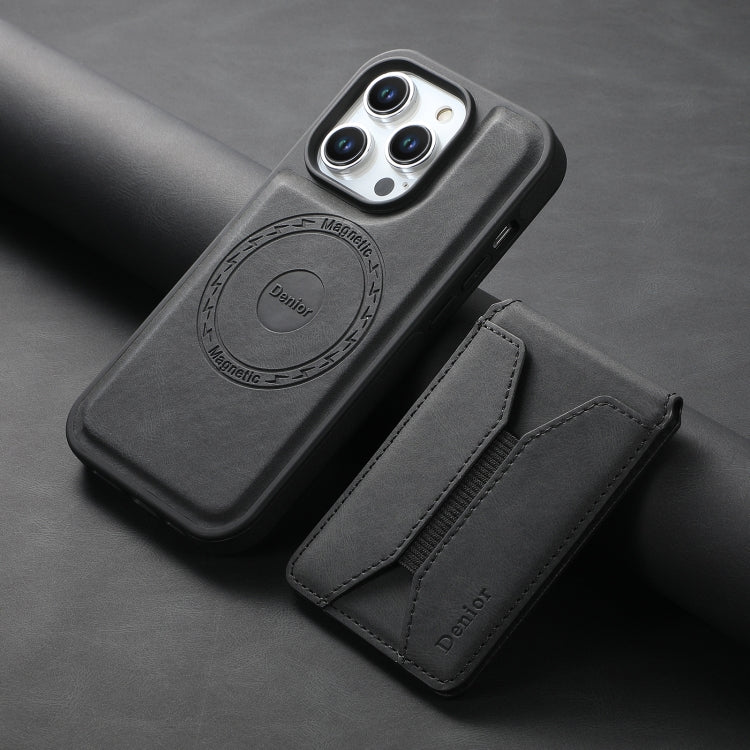 For iPhone 16 Pro Denior D17 Skin Feel MagSafe Detachable Card Slot Phone Case(Black) - iPhone 16 Pro Cases by Denior | Online Shopping South Africa | PMC TechLife | Buy Now Pay Later Mobicred