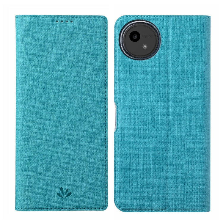 For Sharp Aquos Wish4 ViLi DMX Series TPU + PU Leather Magnetic Phone Case(Blue) - More Brand by ViLi | Online Shopping South Africa | PMC Jewellery | Buy Now Pay Later Mobicred