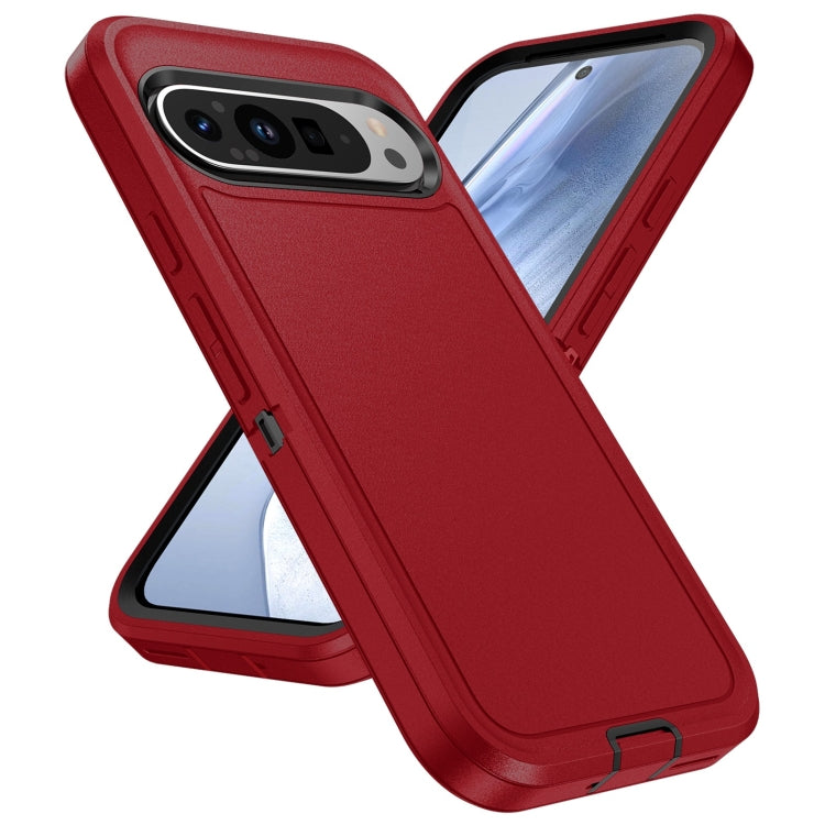 For Google Pixel 9 Pro Life Waterproof Rugged PC + Silicone Phone Case(Red + Black) - Google Cases by PMC Jewellery | Online Shopping South Africa | PMC Jewellery | Buy Now Pay Later Mobicred