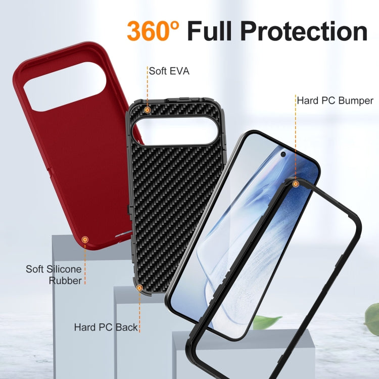 For Google Pixel 9 Pro Life Waterproof Rugged PC + Silicone Phone Case(Red + Black) - Google Cases by PMC Jewellery | Online Shopping South Africa | PMC Jewellery | Buy Now Pay Later Mobicred