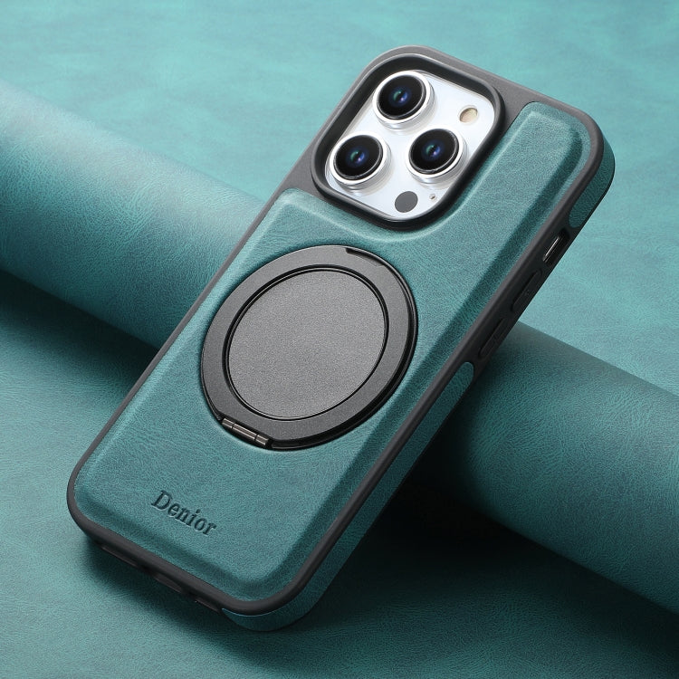 For iPhone 16 Pro Denior A14 Skin Feel Rotating Holder MagSafe Phone Case(Blue) - iPhone 16 Pro Cases by Denior | Online Shopping South Africa | PMC Jewellery | Buy Now Pay Later Mobicred