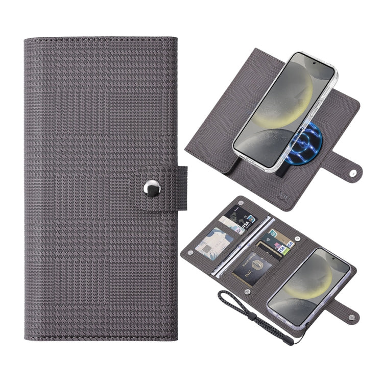 For Samsung Galaxy S24 5G ViLi GHA-C Series RFID MagSafe Magnetic Flip Leather Phone Case(Grey) - free shipping - PMC Jewellery - Order now!