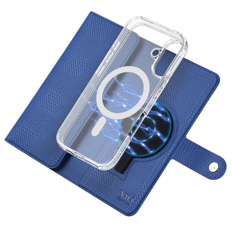 For Samsung Galaxy S24 5G ViLi GHA-C Series RFID MagSafe Magnetic Flip Leather Phone Case(Blue) - free shipping - PMC Jewellery - Order now!