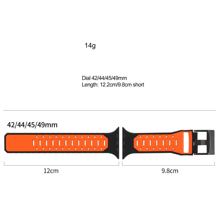 For Apple Watch Series 7 45mm Meteorite Two-color Silicone Watch Band(Grey White) - free shipping - PMc TechLife - Order now!