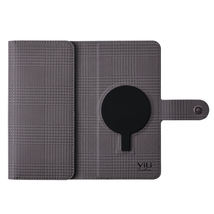 For Samsung Galaxy S24+ 5G ViLi GHB-C Series RFID MagSafe Magnetic Flip Leather Phone Case(Grey) - Galaxy S24+ 5G Cases by ViLi | Online Shopping South Africa | PMC Jewellery | Buy Now Pay Later Mobicred