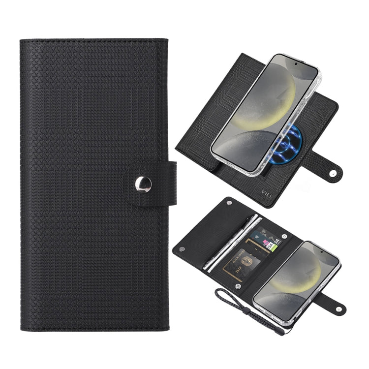 For Samsung Galaxy S24+ 5G ViLi GHB-C Series RFID MagSafe Magnetic Flip Leather Phone Case(Black) - free shipping - PMC Jewellery - Order now!
