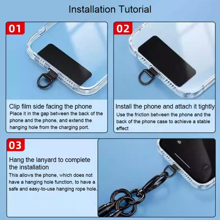 Rectangle Metal Mobile Phone Lanyard Fixing Gasket(Rose Gold) - free shipping - PMc TechLife - Order now!