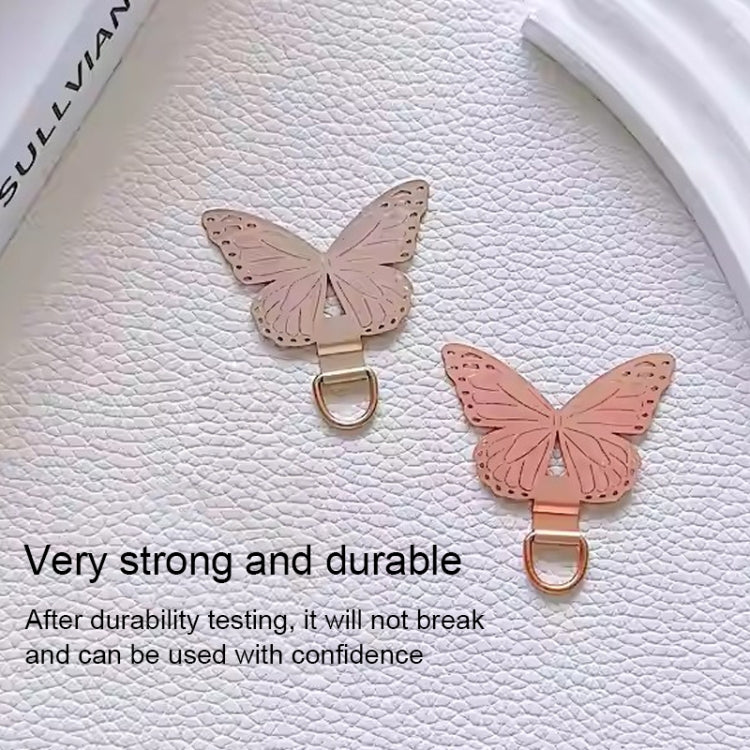 Butterfly Metal Mobile Phone Lanyard Fixing Gasket(Rose Gold) - free shipping - PMc TechLife - Order now!