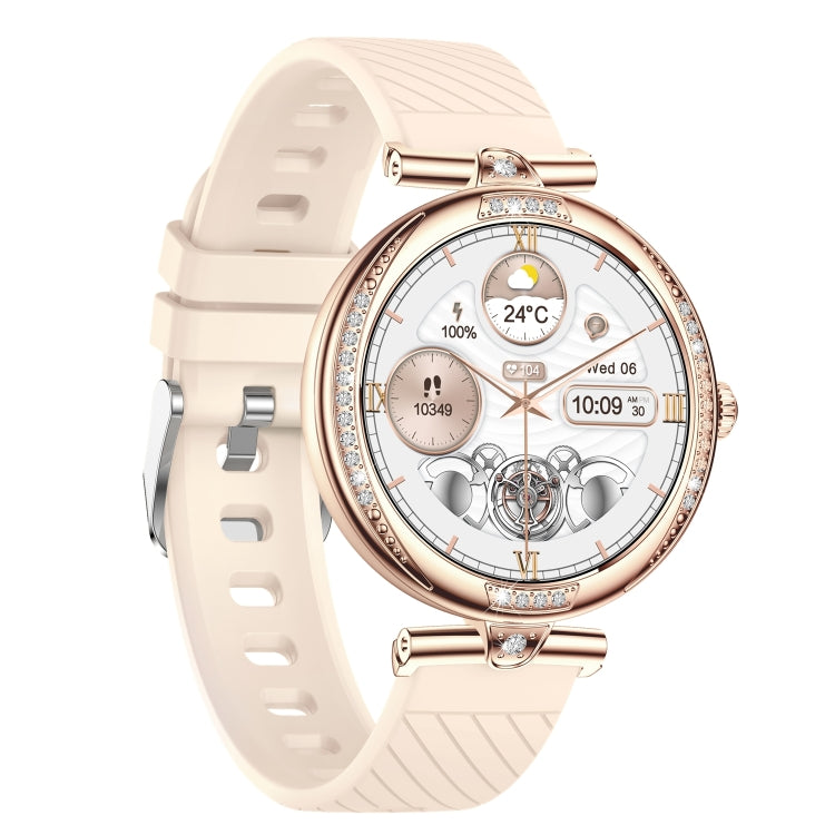 NX17 Pro 1.19 inch AMOLED Screen Silicone Strap Smart Watch, Support Health Monitoring / Bluetooth Call(Gold) - Smart Watches by PMC TechLife | Online Shopping South Africa | PMC TechLife | Buy Now Pay Later Mobicred