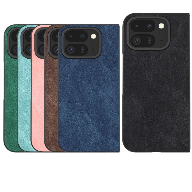 For Google Pixel 9 Pro Fold Black Frame PU Leather Full Coverage Phone Case(Blue) - Google Cases by PMC Jewellery | Online Shopping South Africa | PMC Jewellery | Buy Now Pay Later Mobicred