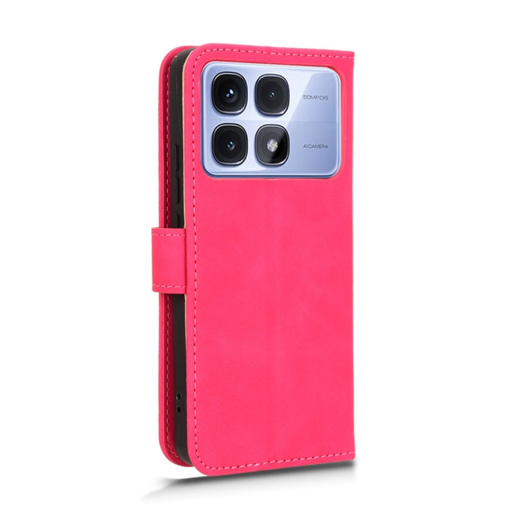 For Redmi K70 Ultra Skin Feel Magnetic Flip Leather Phone Case(Rose Red) - Xiaomi Cases by PMC Jewellery | Online Shopping South Africa | PMC Jewellery | Buy Now Pay Later Mobicred