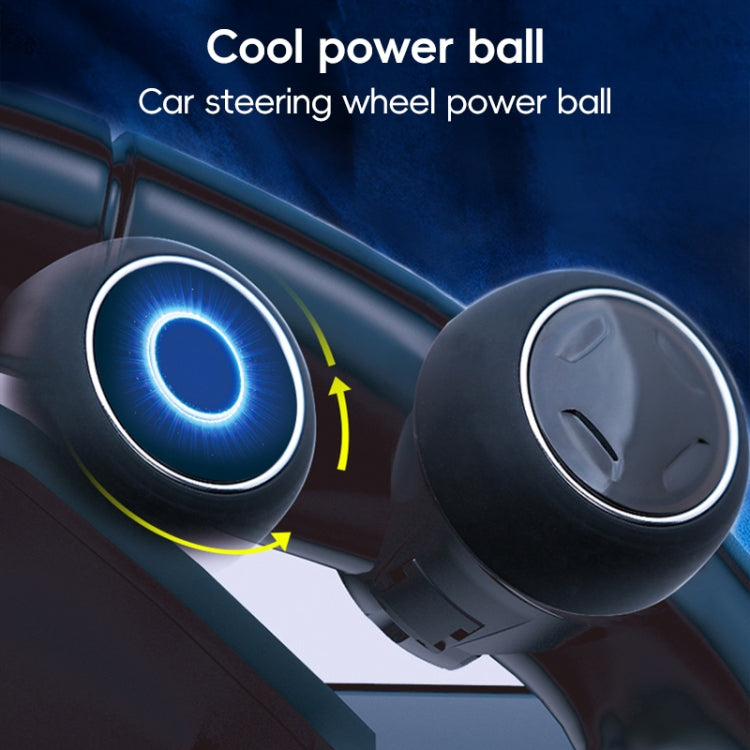 3R-2255 Car Steering Wheel Booster Ball Car Steering Wheel Turning Aid with Light(Black) - free shipping - PMC Jewellery - Order now!