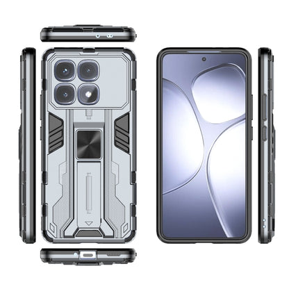 For Redmi K70 Ultra 5G Global Supersonic PC + TPU Holder Phone Case(Grey) - Xiaomi Cases by PMC Jewellery | Online Shopping South Africa | PMC Jewellery | Buy Now Pay Later Mobicred