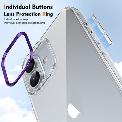 For iPhone 16 Ice Feel HD Transparent PC Full Coverage Phone Case(Purple) - iPhone 16 Cases by PMC Jewellery | Online Shopping South Africa | PMC Jewellery | Buy Now Pay Later Mobicred