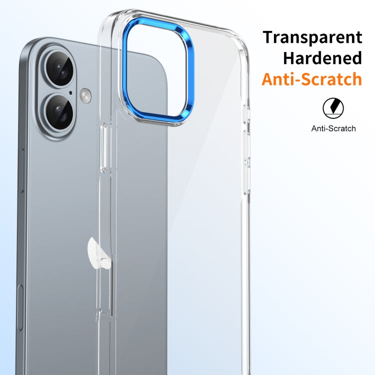 For iPhone 16 Plus Ice Feel HD Transparent PC Full Coverage Phone Case(Blue) - iPhone 16 Plus Cases by PMC Jewellery | Online Shopping South Africa | PMC Jewellery | Buy Now Pay Later Mobicred