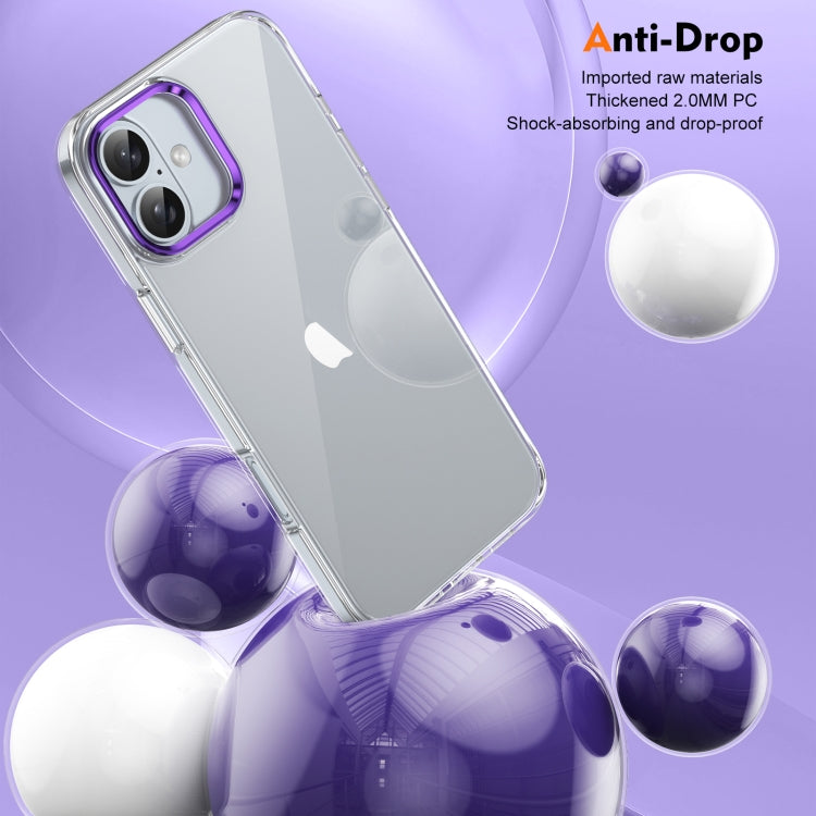 For iPhone 16 Plus Ice Feel HD Transparent PC Full Coverage Phone Case(Purple) - iPhone 16 Plus Cases by PMC Jewellery | Online Shopping South Africa | PMC Jewellery | Buy Now Pay Later Mobicred