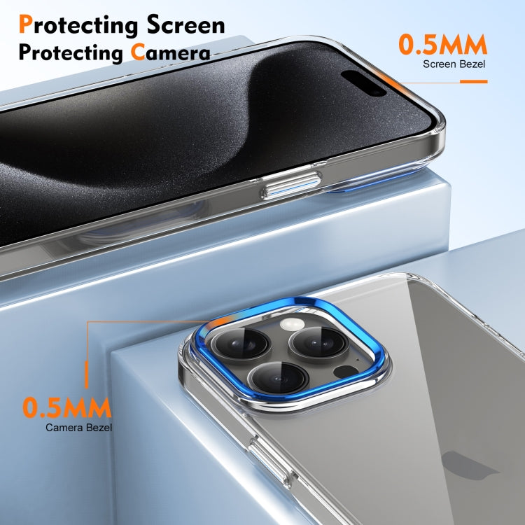 For iPhone 16 Pro Ice Feel HD Transparent PC Full Coverage Phone Case(Blue) - iPhone 16 Pro Cases by PMC Jewellery | Online Shopping South Africa | PMC Jewellery | Buy Now Pay Later Mobicred