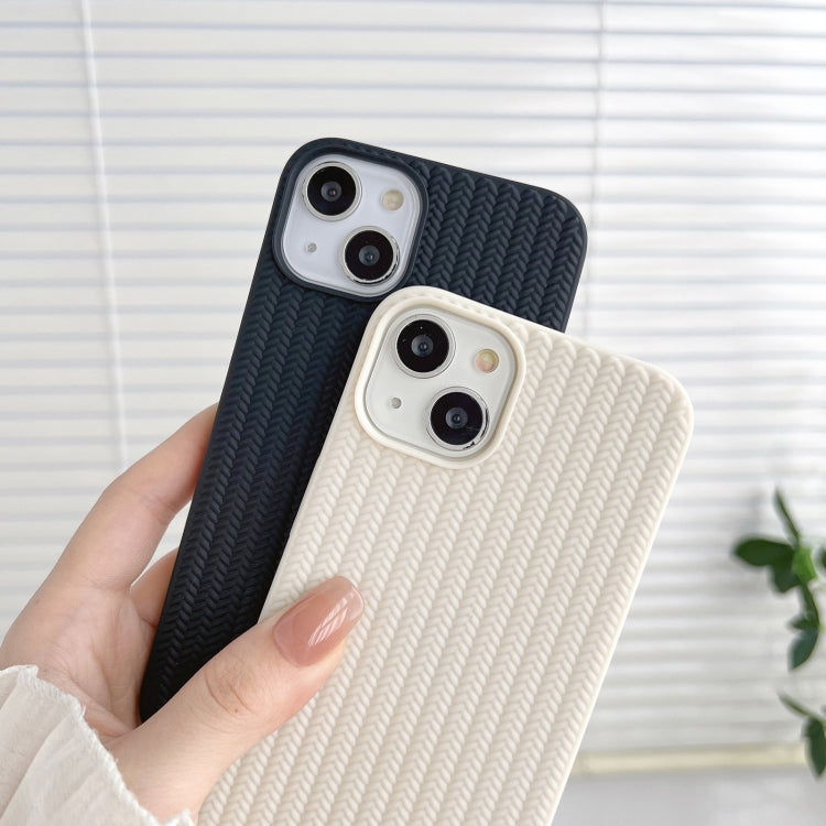 For iPhone 16 Weave Texture TPU Phone Case(Black) - iPhone 16 Cases by PMC TechLife | Online Shopping South Africa | PMC TechLife | Buy Now Pay Later Mobicred