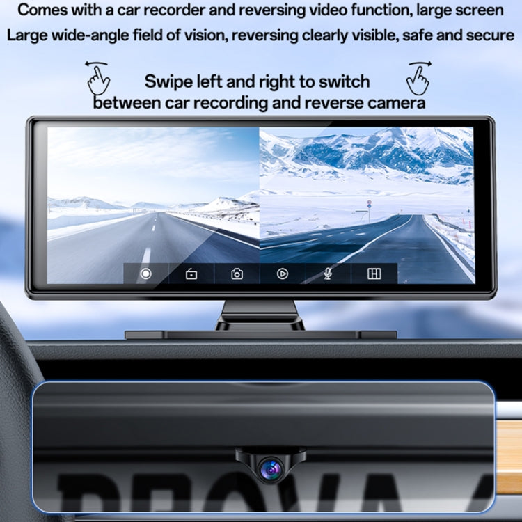 Yesido KM19 10.26 inch Center Console CarPlay Portable Car Video Navigation with Driving Recorder(Black) - free shipping - PMC Jewellery - Order now!