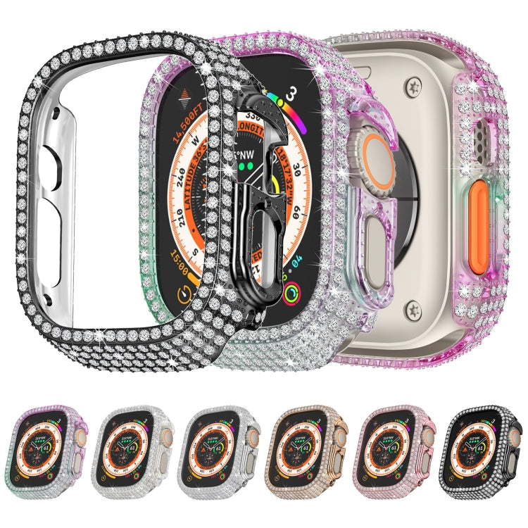 For Apple Watch Ultra / Ultra 2 49mm Hollowed Diamond PC Watch Case(Colorful) - Watch Cases by PMC Jewellery | Online Shopping South Africa | PMC Jewellery | Buy Now Pay Later Mobicred