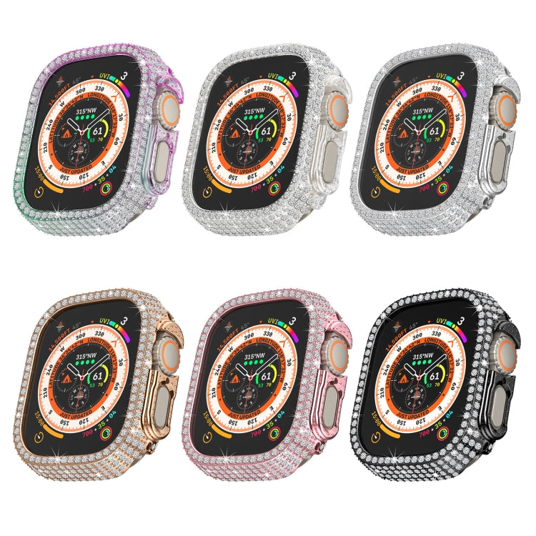 For Apple Watch Ultra / Ultra 2 49mm Hollowed Diamond PC Watch Case(Black) - Watch Cases by PMC Jewellery | Online Shopping South Africa | PMC Jewellery | Buy Now Pay Later Mobicred