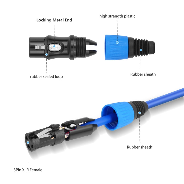 4 Color / Set JC1015 XLR 3pin Male to Female Audio Cable, Length:1m - Microphone Audio Cable & Connector by PMC Jewellery | Online Shopping South Africa | PMC Jewellery | Buy Now Pay Later Mobicred