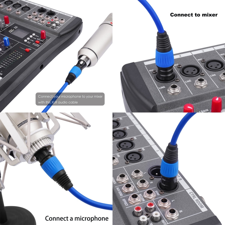 4 Color / Set JC1015 XLR 3pin Male to Female Audio Cable, Length:1m - Microphone Audio Cable & Connector by PMC Jewellery | Online Shopping South Africa | PMC Jewellery | Buy Now Pay Later Mobicred