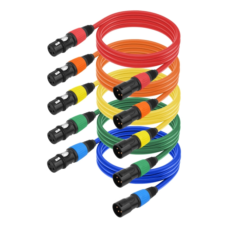 5 Color / Set JC1015 XLR 3pin Male to Female Audio Cable, Length:1.8m - Microphone Audio Cable & Connector by PMC Jewellery | Online Shopping South Africa | PMC Jewellery | Buy Now Pay Later Mobicred