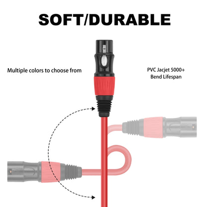 6 Color / Set JC1015 XLR 3pin Male to Female Audio Cable, Length:1m - Microphone Audio Cable & Connector by PMC Jewellery | Online Shopping South Africa | PMC Jewellery | Buy Now Pay Later Mobicred