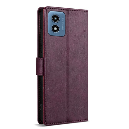 For Motorola Moto G Play 2024 N.BEKUS CSJ-P1 Solid Color Leather Phone Case(Wine Red) - Motorola Cases by N.BEKUS | Online Shopping South Africa | PMC Jewellery | Buy Now Pay Later Mobicred