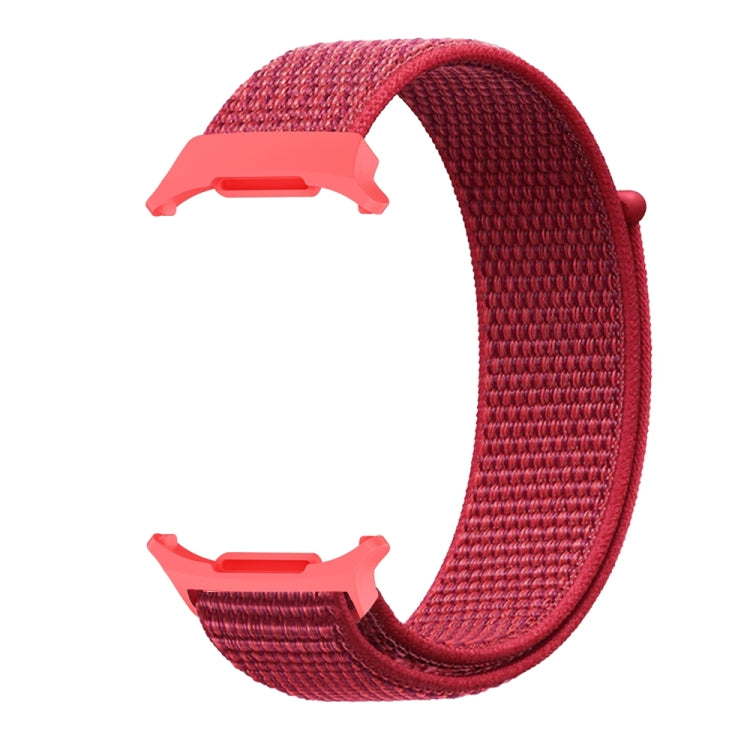 For Samsung Galaxy Watch Ultra 47mm Plastic Connector Nylon Loop Watch Band(Red) - Watch Bands by PMC Jewellery | Online Shopping South Africa | PMC Jewellery | Buy Now Pay Later Mobicred