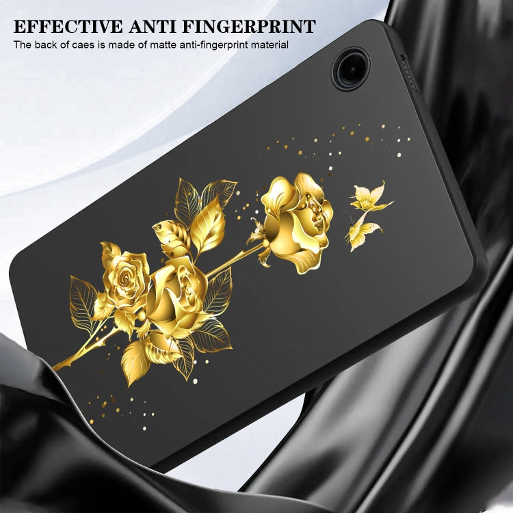 For Samsung Galaxy Tab S9 / S9 FE Color Painting Pattern Smart Tablet TPU Case(Golden Rose) - Galaxy Tab S9 Cases by PMC Jewellery | Online Shopping South Africa | PMC Jewellery | Buy Now Pay Later Mobicred