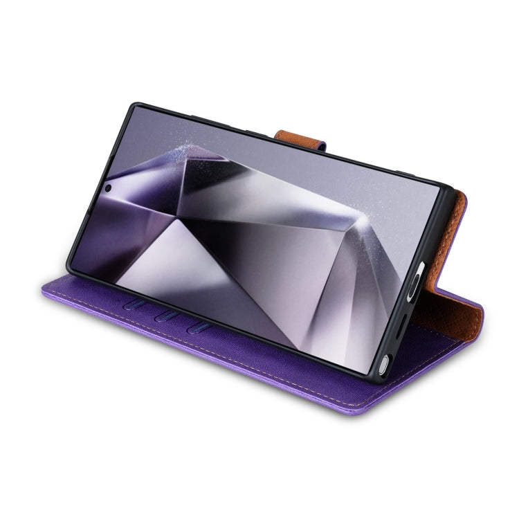 For Samsung Galaxy S24 Ultra 5G N.BEKUS CSJ-P1 Solid Color Leather Phone Case(Purple) - Galaxy S24 Ultra 5G Cases by N.BEKUS | Online Shopping South Africa | PMC Jewellery | Buy Now Pay Later Mobicred