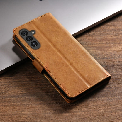 For Samsung Galaxy S24 5G N.BEKUS CSJ-P1 Solid Color Leather Phone Case(Brown) - Galaxy S24 5G Cases by N.BEKUS | Online Shopping South Africa | PMC Jewellery | Buy Now Pay Later Mobicred