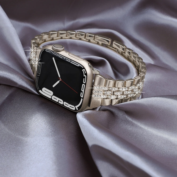 For Apple Watch SE 2023 44mm Bling Diamond Chain Metal Watch Band(Starlight) - free shipping - PMc TechLife - Order now!