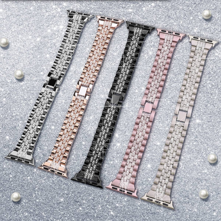 For Apple Watch SE 2023 44mm Bling Diamond Chain Metal Watch Band(Starlight) - free shipping - PMc TechLife - Order now!