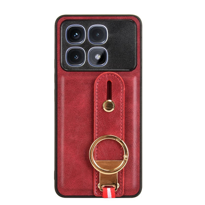 For Redmi K70 Ultra Wristband Leather Back Phone Case(Red) - Xiaomi Cases by PMC Jewellery | Online Shopping South Africa | PMC Jewellery | Buy Now Pay Later Mobicred