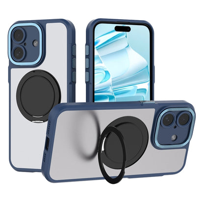 For iPhone 16 Bodyguard Rotating Bracket MagSafe Phone Case(Blue) - iPhone 16 Cases by PMC Jewellery | Online Shopping South Africa | PMC Jewellery | Buy Now Pay Later Mobicred